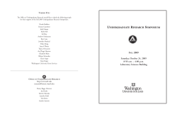 FALL 2009 UNDERGRADUATE RESEARCH SYMPOSIUM