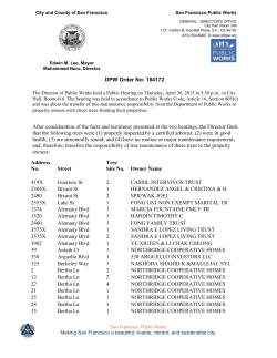 Order 184172 - San Francisco Public Works