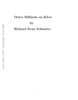 Outer Billiards on Kites by Richard Evan Schwartz