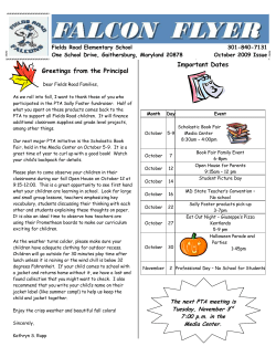 Greetings from the Principal Important Dates