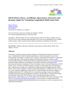 SOCR Motion Charts: An Efficient, Open