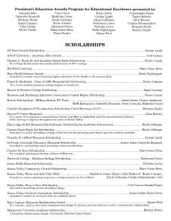 scholarships - Hoosic Valley