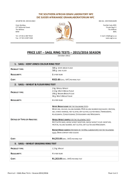 price list &ndash; sagl ring tests &ndash; 2015/2016 season