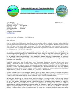 Nuclear Power is Not Clean: The Dirty Secret