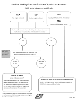 Guidance on Eligibility for Assessments in Spanish