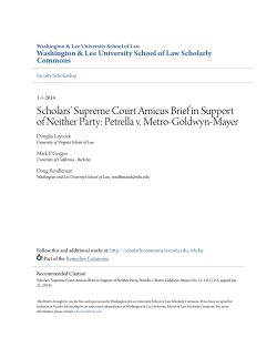 Scholars&acirc;&bull;Ž Supreme Court Amicus Brief in Support of Neither Party