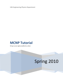 MCNP Primer from UW