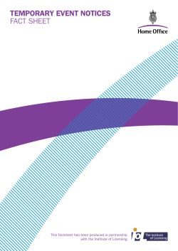 Temporary event notice guidance notes