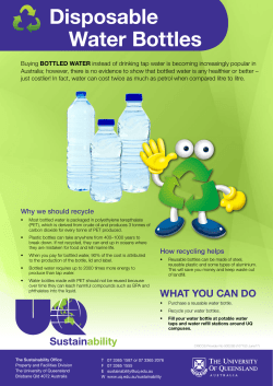 Disposable Water Bottles - University of Queensland