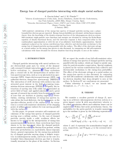 Energy loss of charged particles interacting with simple metal surfaces
