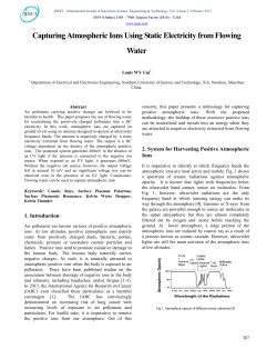 Capturing Atmospheric Ions Using Static Electricity from Flowing Water