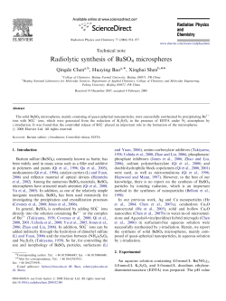 Radiolytic synthesis of BaSO4 microspheres