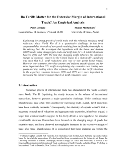 Do Tariffs Matter for the Extensive Margin of