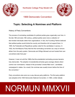 Topic: Selecting A Nominee and Platform
