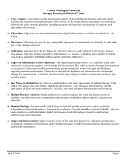 Definition of Terms - Central Washington University