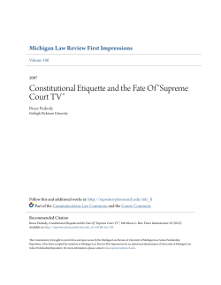Constitutional Etiquette and the Fate Of