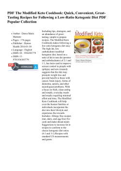 PDF The Modified Keto Cookbook: Quick, Convenient