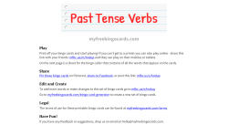 Past Tense Verbs - My Free Bingo Cards