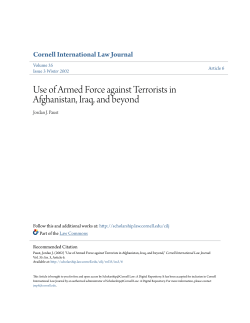 Use of Armed Force against Terrorists in Afghanistan, Iraq, and