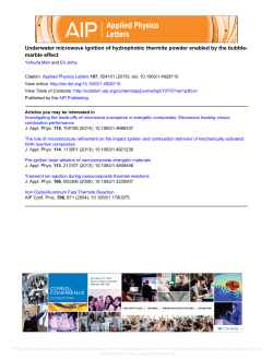 Underwater microwave ignition of hydrophobic thermite powder
