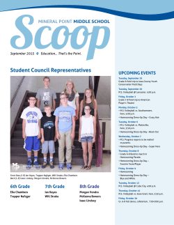 Middle School Scoop Sept 2015 - Mineral Point School District