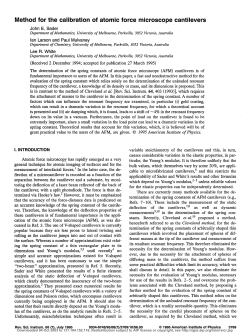 Method for the calibration of atomic force