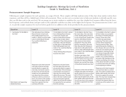 Tackling Complexity: Moving Up Levels of Nonfiction