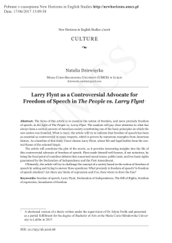 Larry Flynt as a Controversial Advocate for Freedom of Speech in