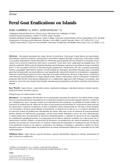Feral Goat Eradications on Islands