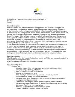 Grade 9 - Plymouth Public Schools