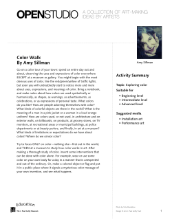 A COLLECTION OF ART -MAKING IDEAS By ARTISTS Color Walk