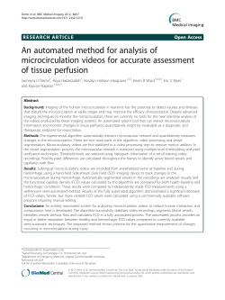 An automated method for analysis of microcirculation