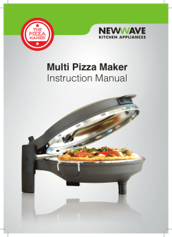 MultiPizza Oven Manual