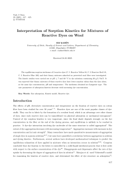 Interpretation of Sorption Kinetics for Mixtures of Reactive Dyes on
