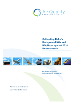 Calibrating Defra`s Background NOx and NO2 Maps against 2016