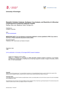 Bimetallic Oxidation Catalysts. Synthesis, X-ray Analysis, and