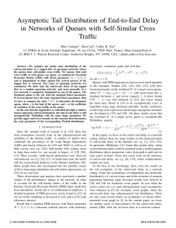 Asymptotic Tail Distribution of End-to-End Delay in