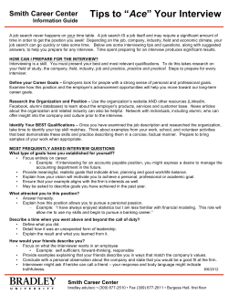 Tips to &ldquo;Ace&rdquo; Your Interview