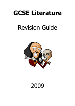 GCSE Literature Revision Guide 2009