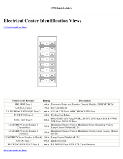 Electrical Center Identification Views