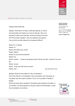 Podcast Script Small talk Speaker: Small talk is not easy. Small talk