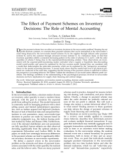 The effect of payment timing on inventory decisions in a newsvendor
