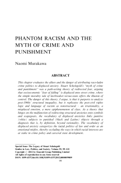Phantom Racism and the Myth of Crime and Punishment