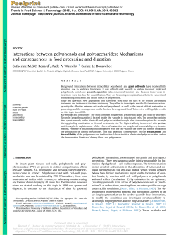 Interactions between polyphenols and polysaccharides