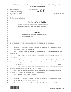 Act 889 - Arkansas General Assembly
