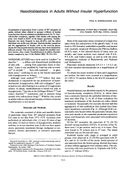 Nesidioblastosis in Without Insular Hyperfunction