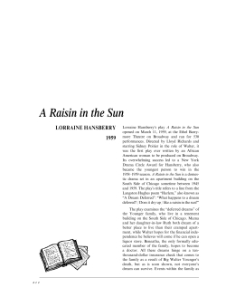 A Raisin in the Sun - kmhs-tech