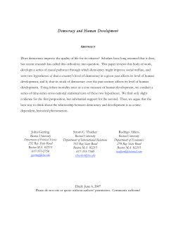 Democracy and Human Development