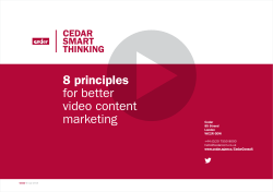 8 principles for better video content marketing