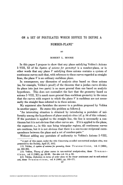 on a set of postulates which suffice to define a number